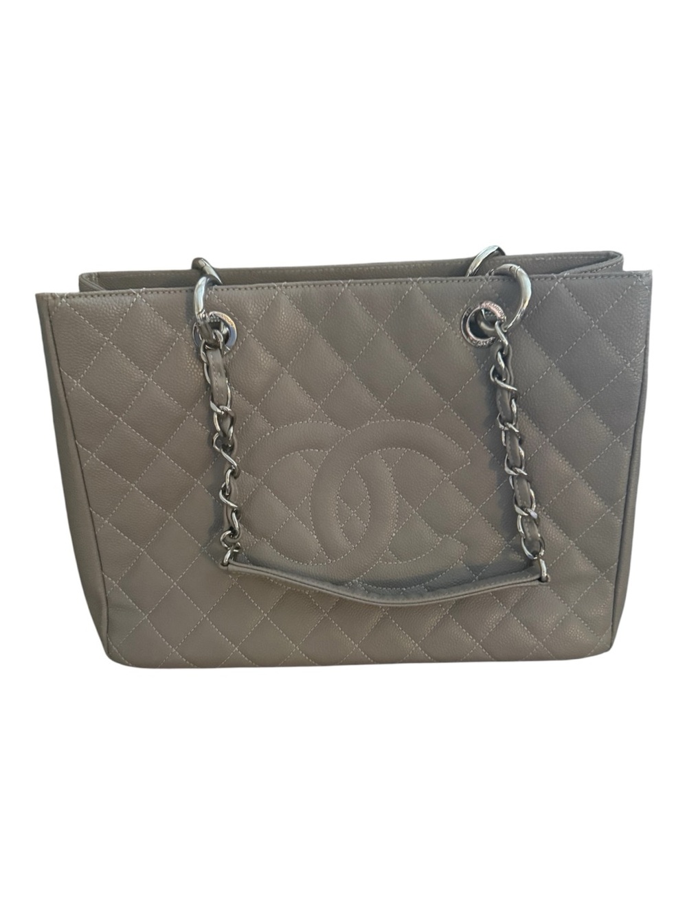 Chanel Grey Caviar Leather GST